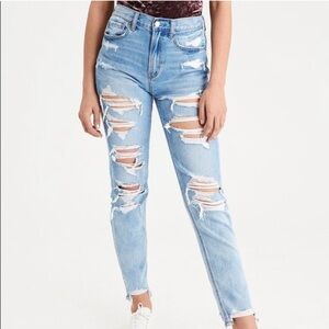 American Eagle Ripped Mom Jeans